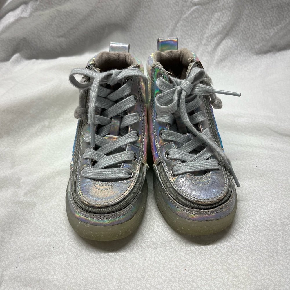 Holographic Kids Shoes with Gray Laces